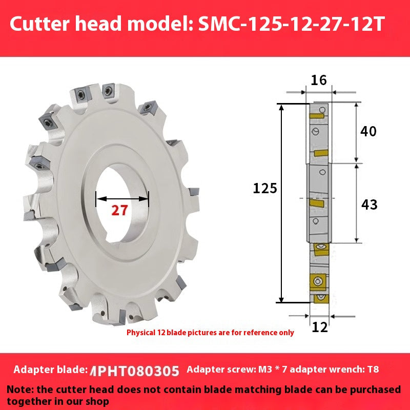 2083-CNC SMP 3 face and face milling cutter head saw blade sleeve indexable milling T-slot cutter head MPHT06 0812 Shandong Denso Pricision Tools Co.,Ltd.